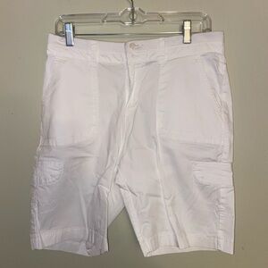 Women's White Cargo Shorts